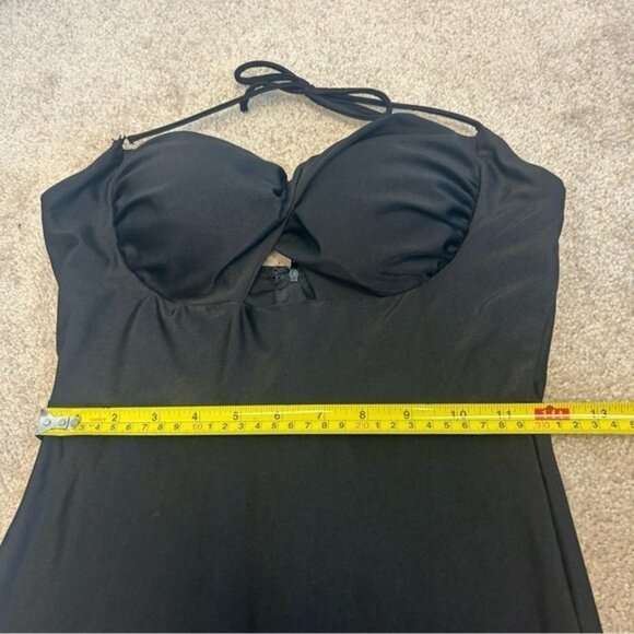 Windsor black sweetheart spaghetti strap cutout front twist mermaid dress Sz M - Picture 13 of 15